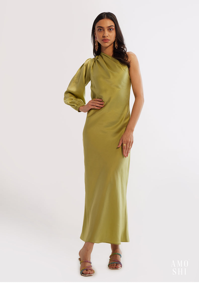 Jolie Midi Dress (Pear Green)