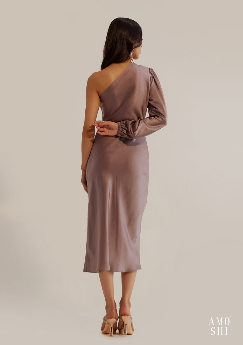 Jolie Midi Dress (Taupe)