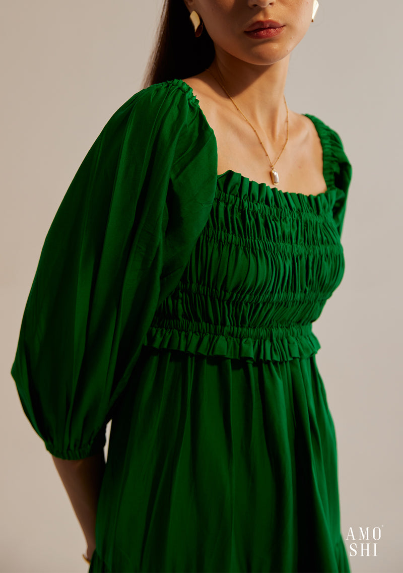 Sanjogta Chawla As seen in our Love Midi Dress (Green)