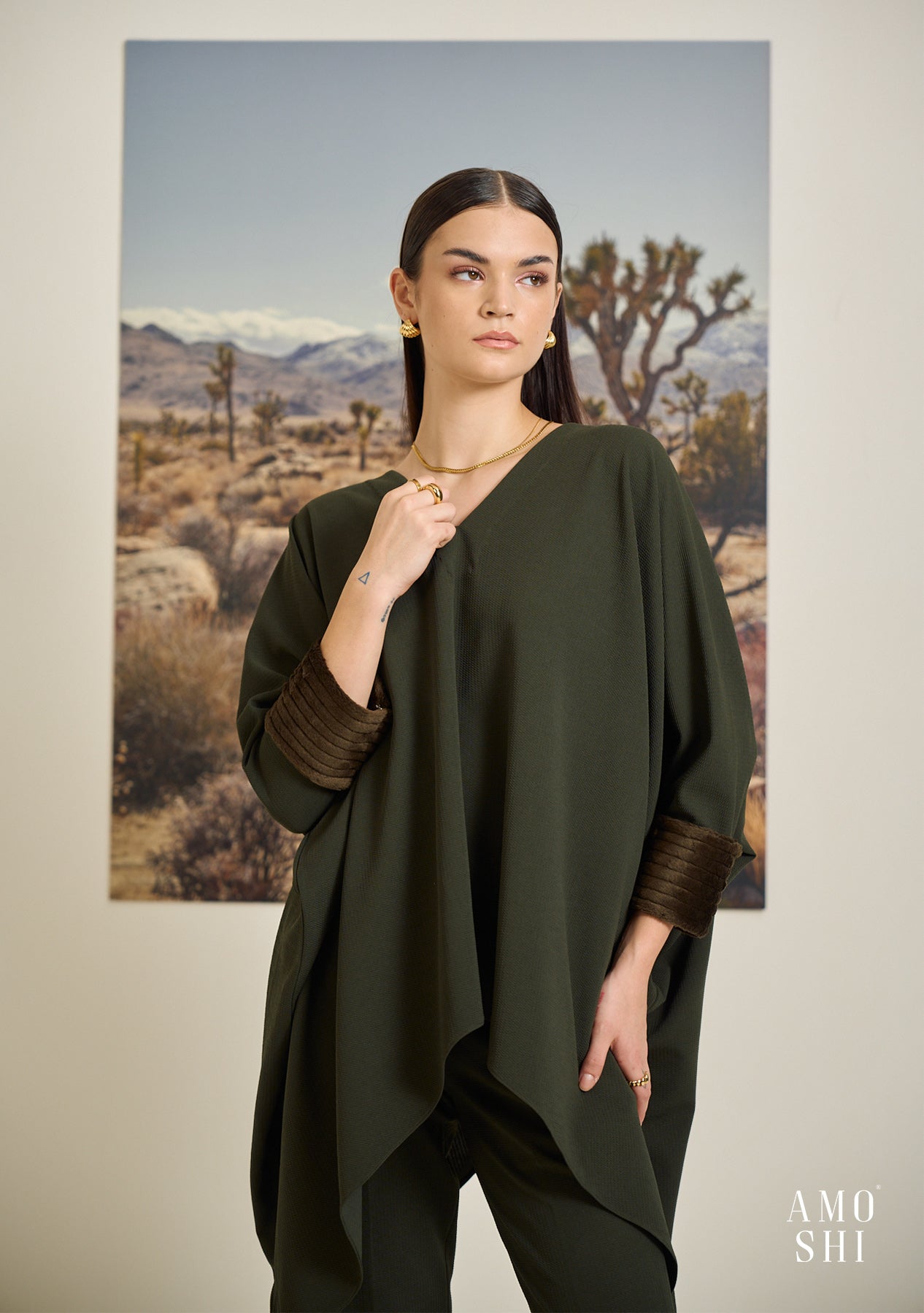 Kefi Kaftan Top (Olive)