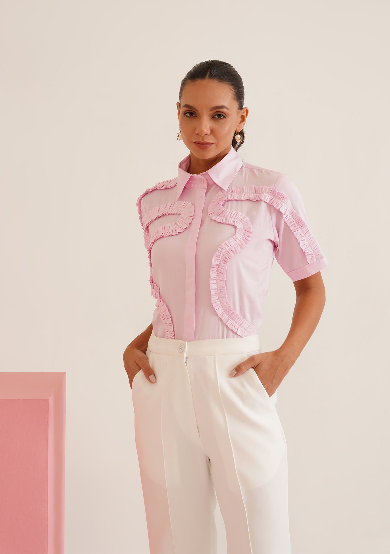 Frill Shirt (Pink)