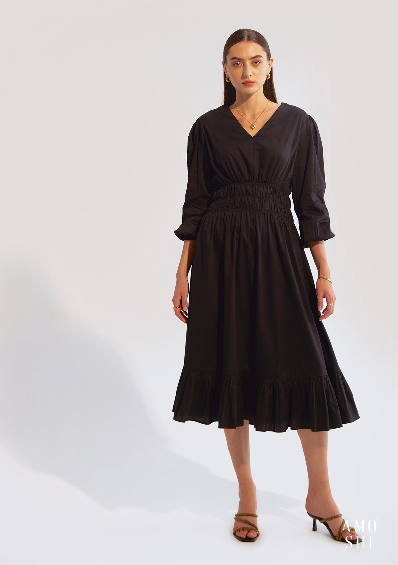 Senorita Midi Dress (Black)