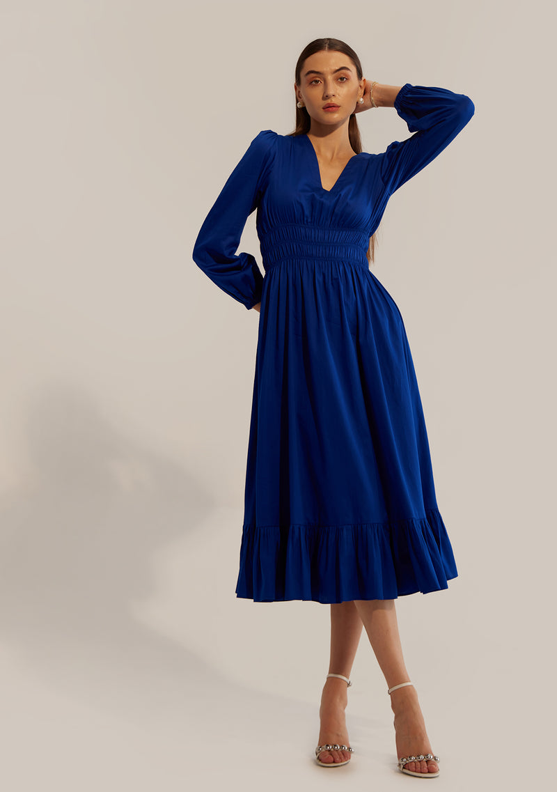 Bardot Vibrant Floral Midi Dress in Blue Foral | REVOLVE