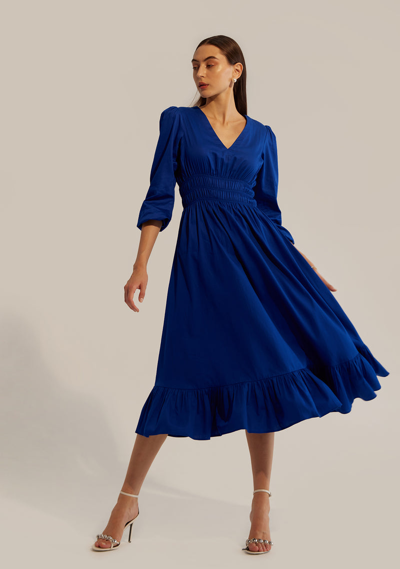 Senorita Midi Dress (Blue)