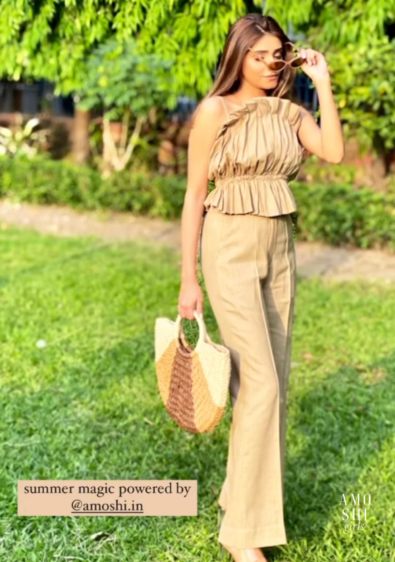 Floof Co-ord Set (Beige) as seen on Geetika Verma