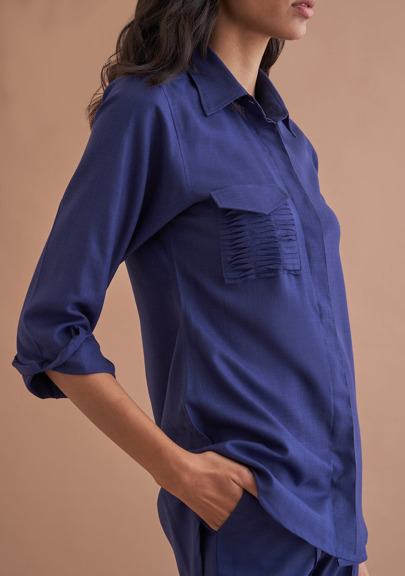 Amoshi Moma Shirt-women dress online - darkblue Š—– amoshi.in    