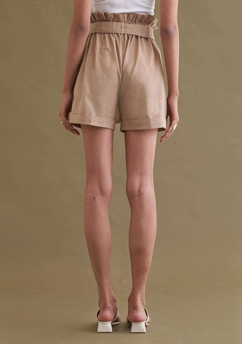 Amoshi Shay Shorts - women dress online- beige Š—– amoshi.in  