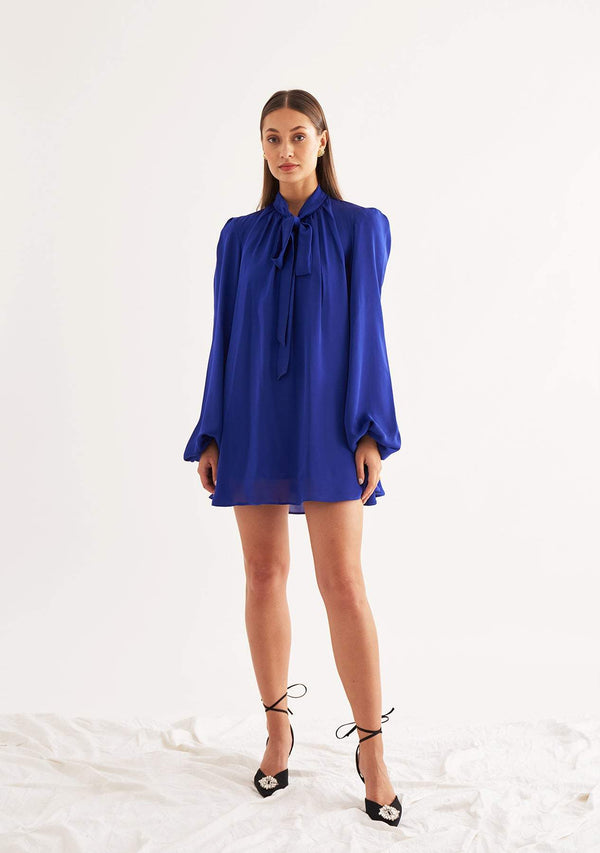 Blair Dress-Amoshi-Flared pussy bow dress