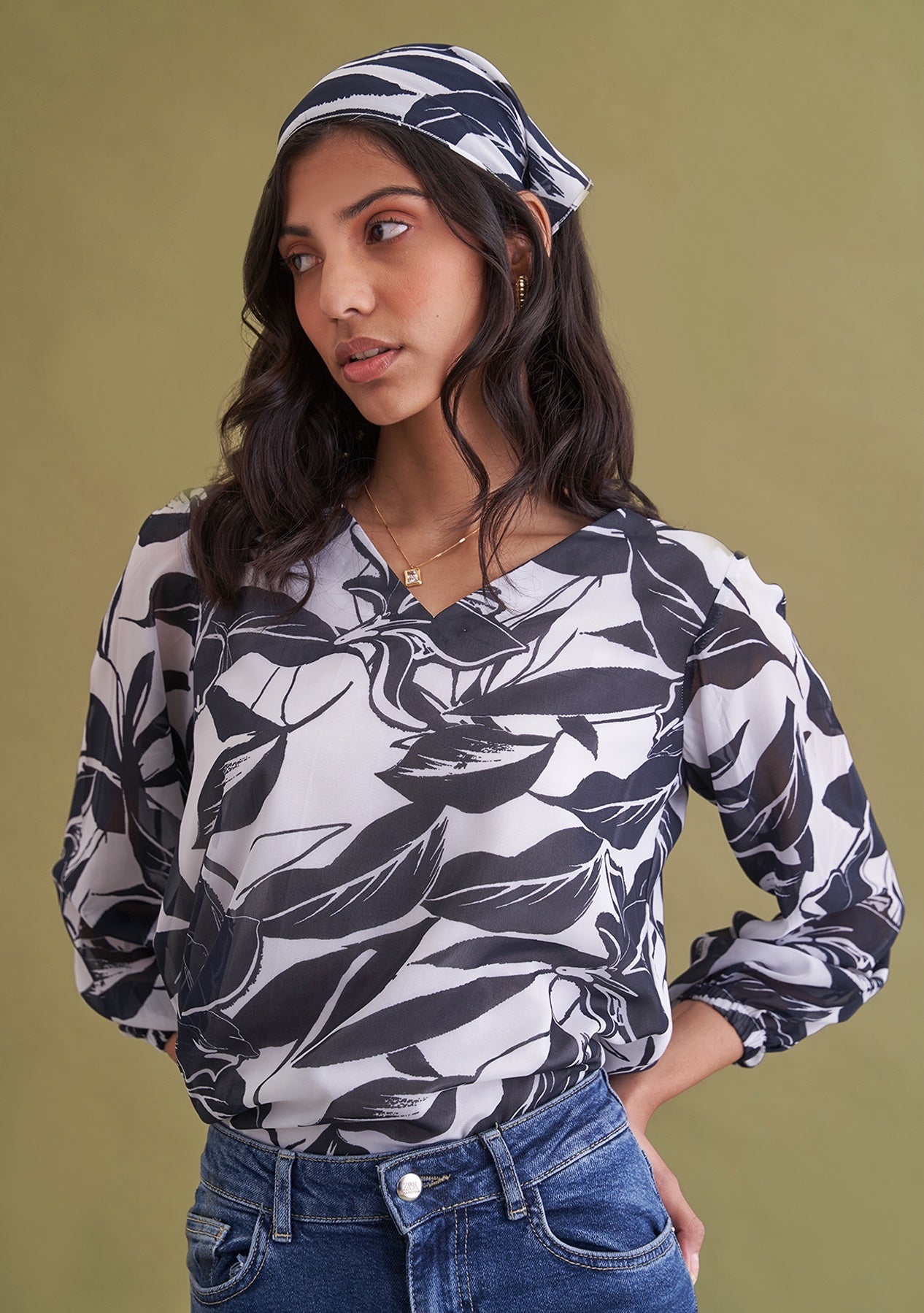 Amoshi Blake Top - women dresses online - black&white printed Š—– amoshi.in