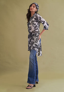 Amoshi Blake Tunic -floral dresses online - black&white Š—– amoshi.in  