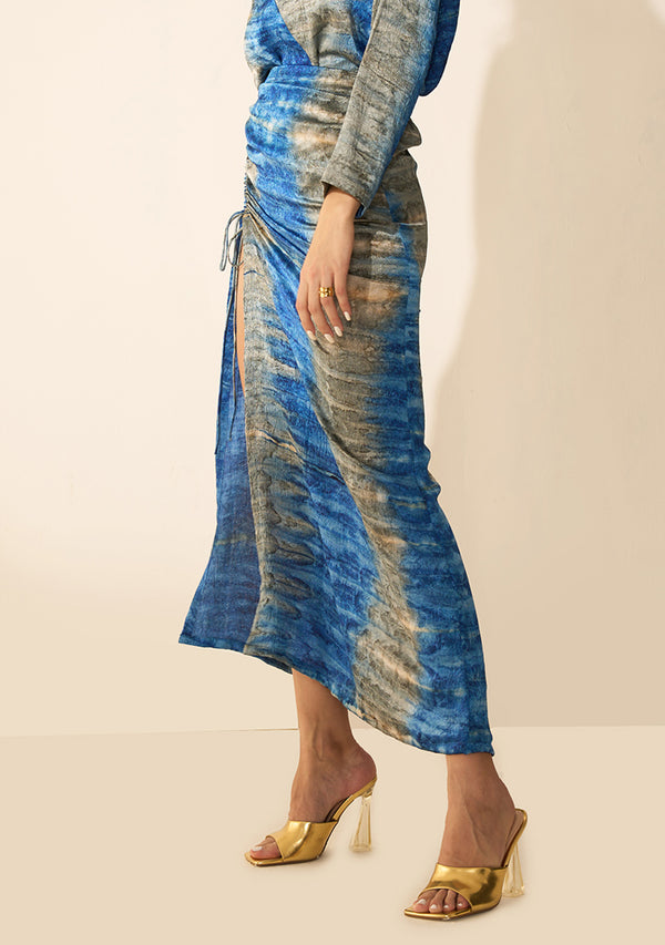 Marble Skirt with adjustable slit