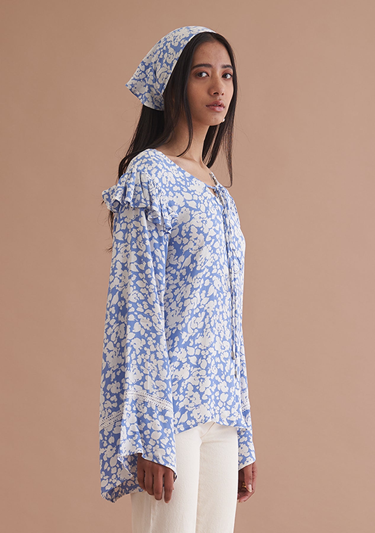 Amoshi Claudia Bell Top Š—– women dresses online - blue&white - amoshi.in  