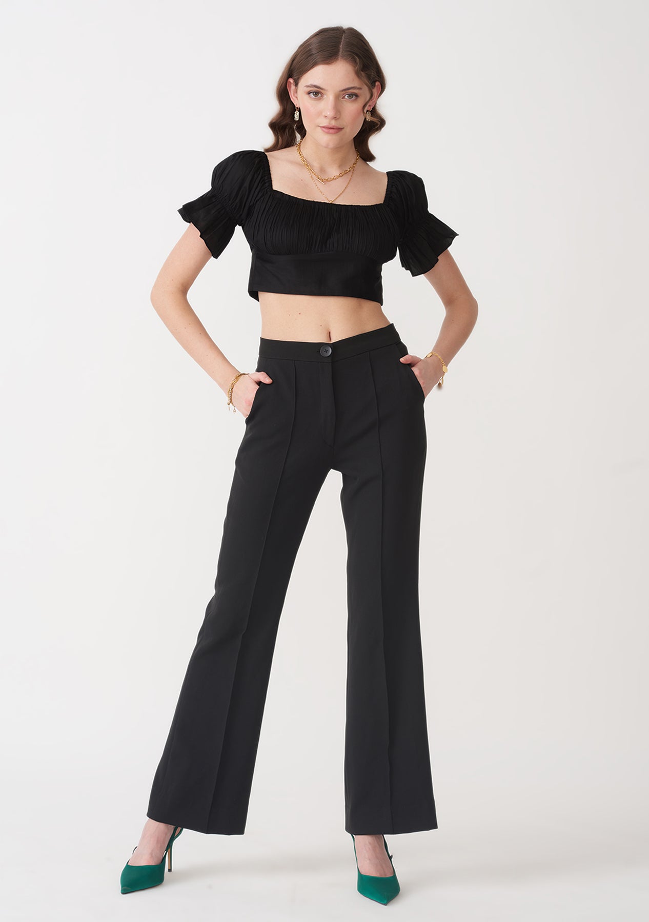 Crop Co-ord Set (Black)