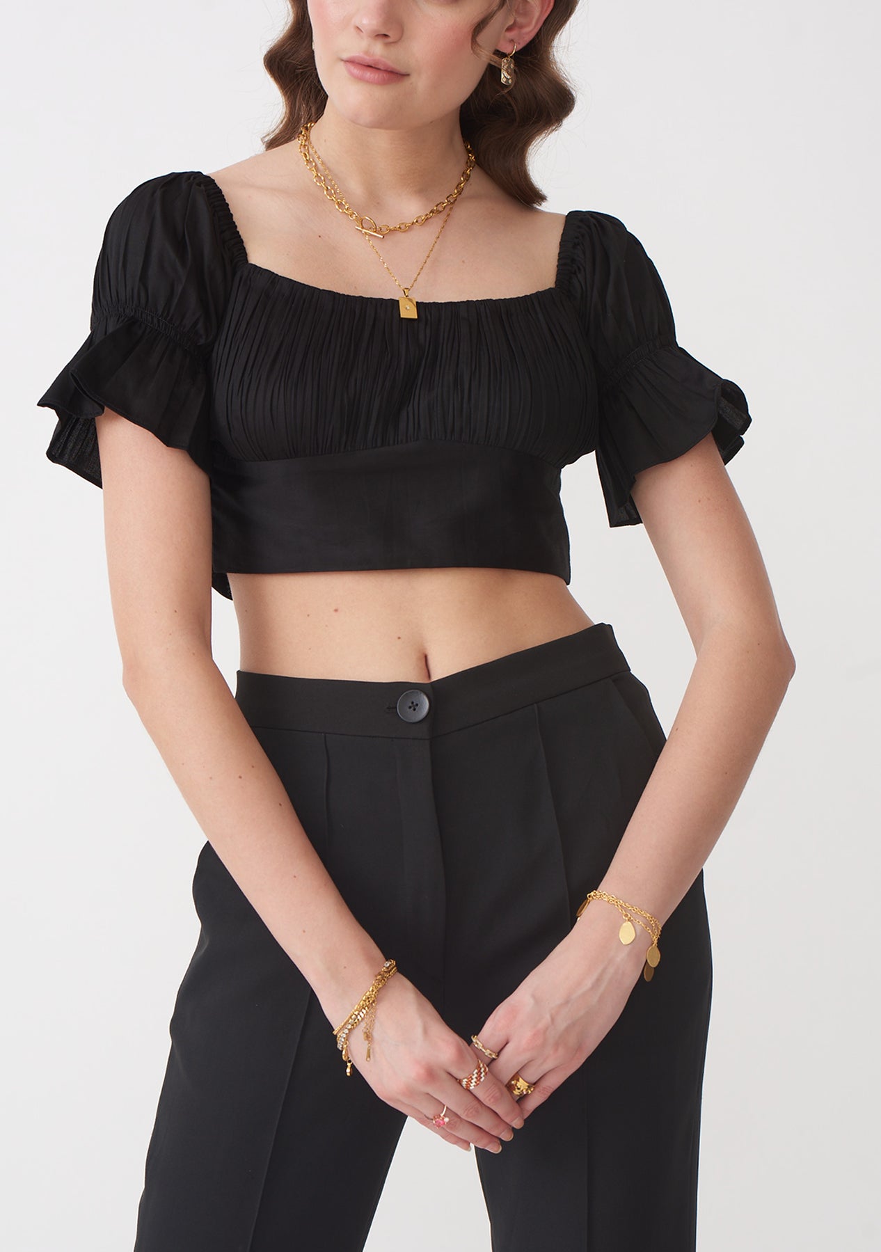 Crop Co-ord Set (Black)