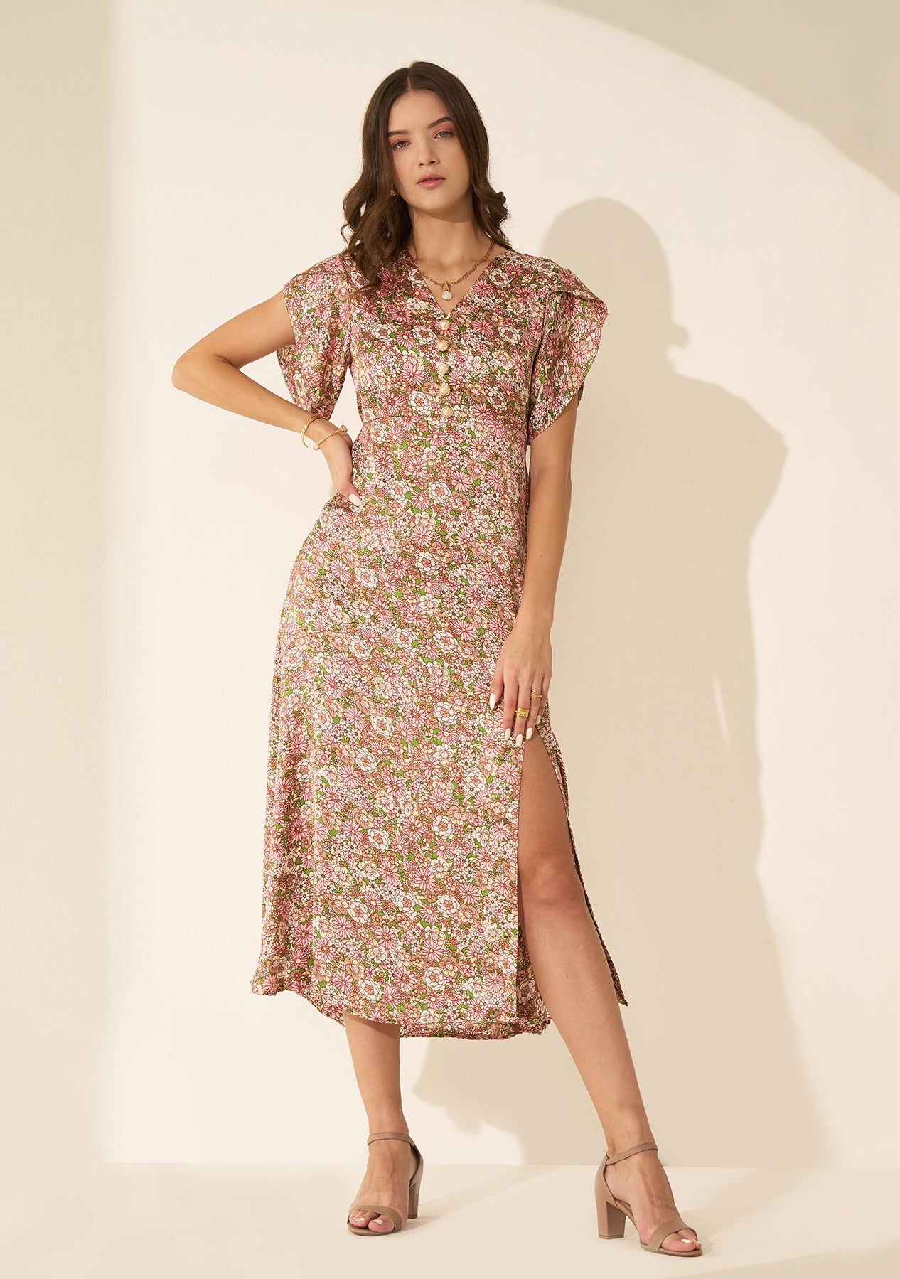 Ditsy Midi Dress