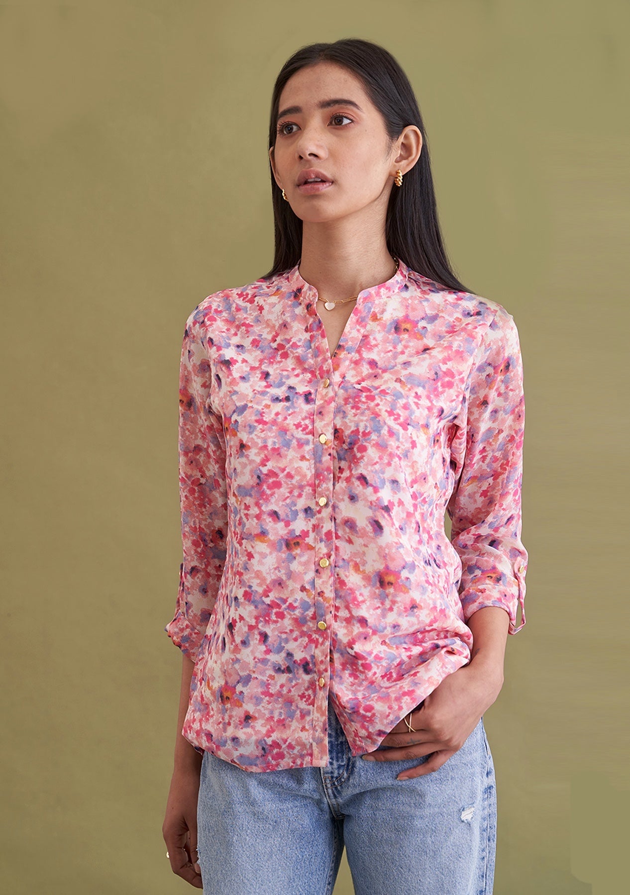 Amoshi Floral Shirt - dress online - multicoloured Š—– amoshi.in  