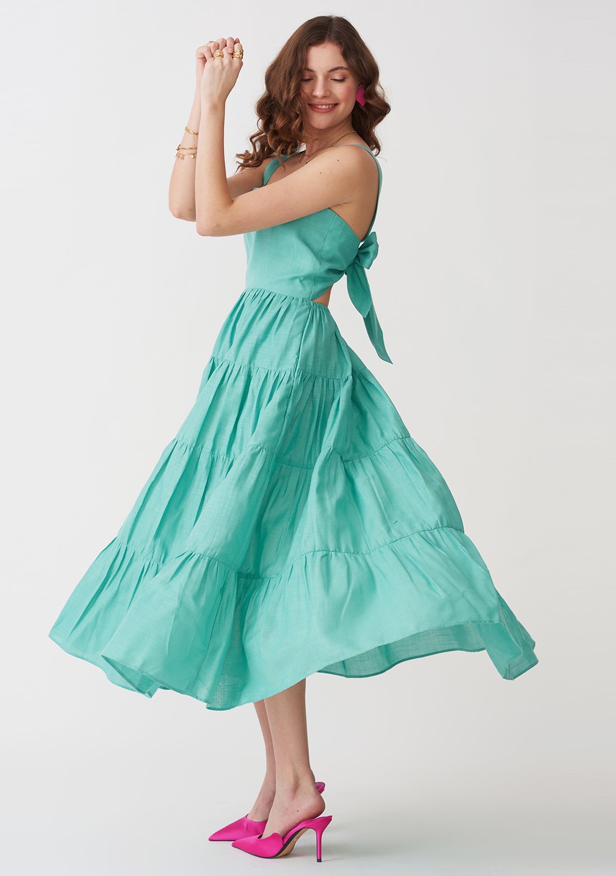 Sandy Tiered Dress (Green)