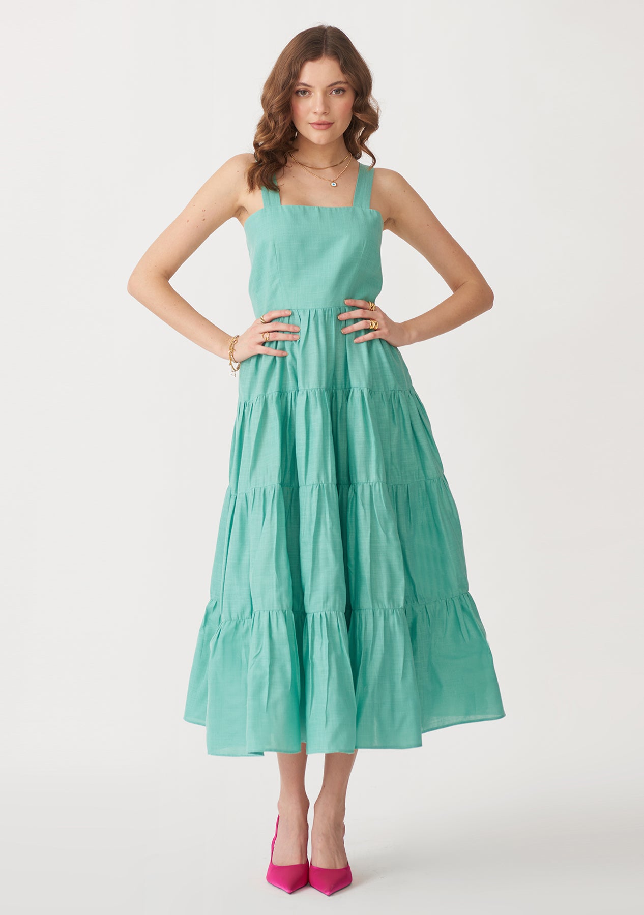 Sandy Tiered Dress (Green)