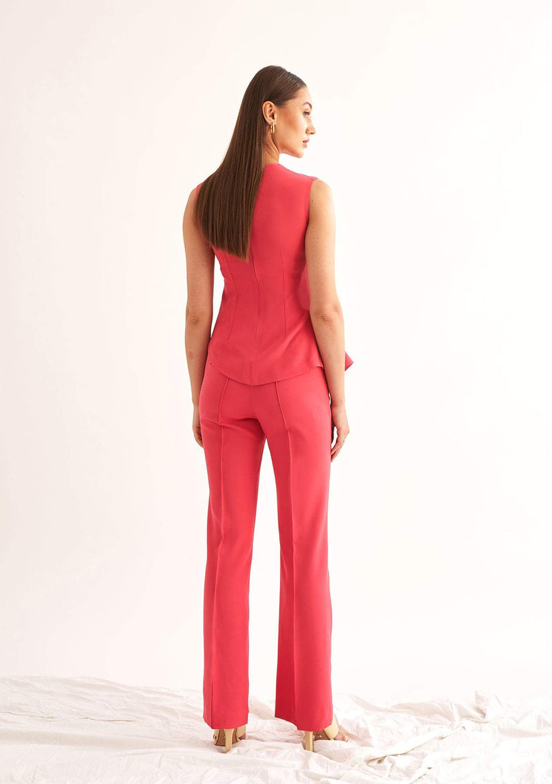 Hayley Co-ord Set-Amoshi-Draped coord with sleeveless top