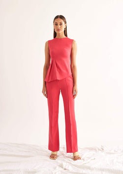 Hayley Co-ord Set-Amoshi-Draped coord with sleeveless top