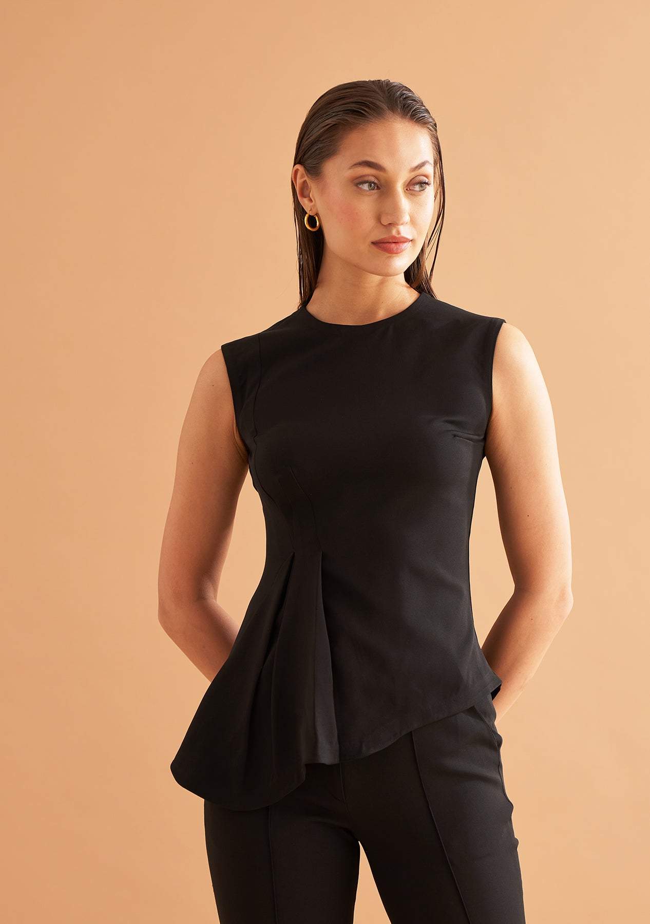 Hayley Top-Amoshi-Draped top with back zipper