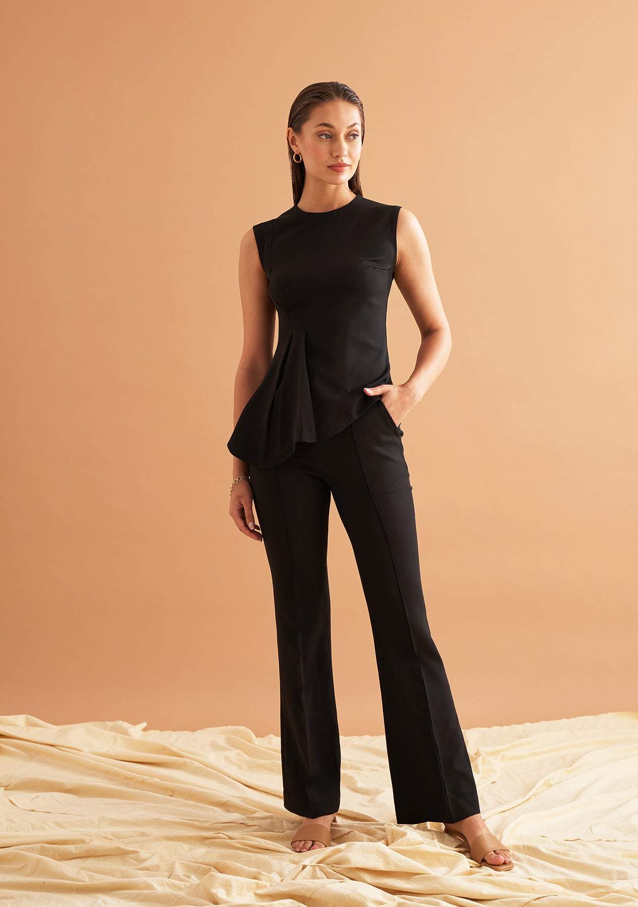 Hayley Top-Amoshi-Draped top with back zipper