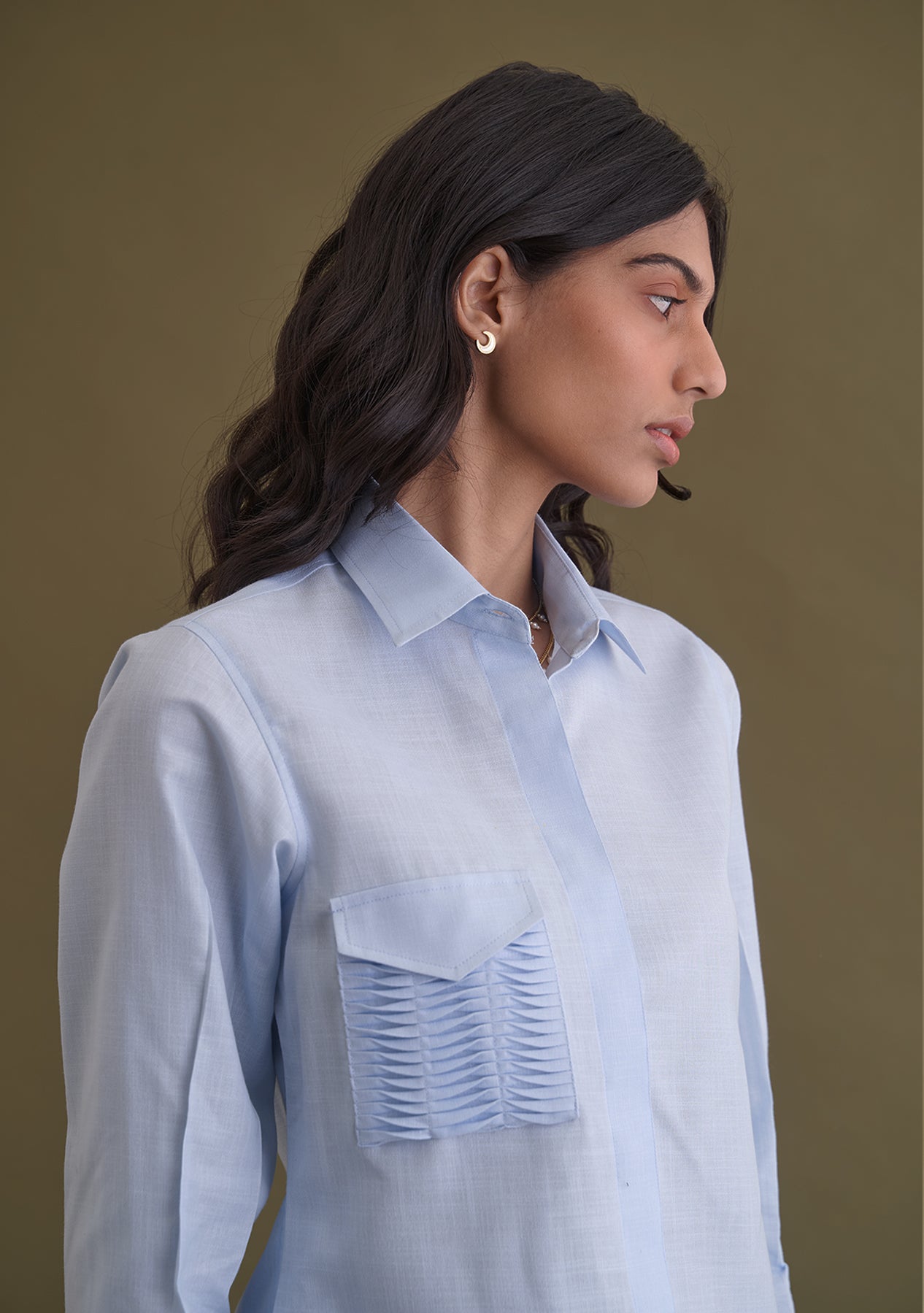 Amoshi Moma Shirt - women dress online-powderblue Š—– amoshi.in    
