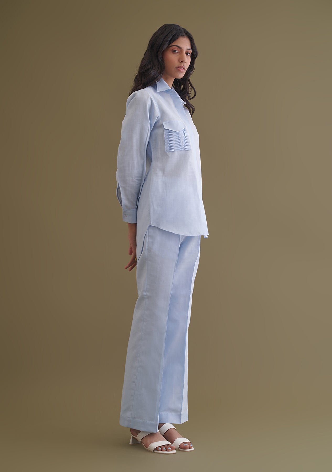 Amoshi Moma Shirt - women dress online-powderblue Š—– amoshi.in    
