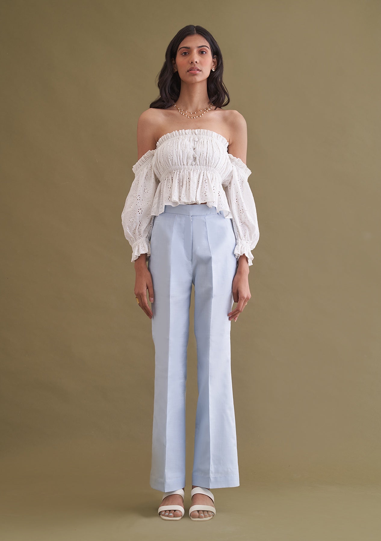 Amoshi Riley Trousers Š—– women dress online - powderblue - amoshi.in  