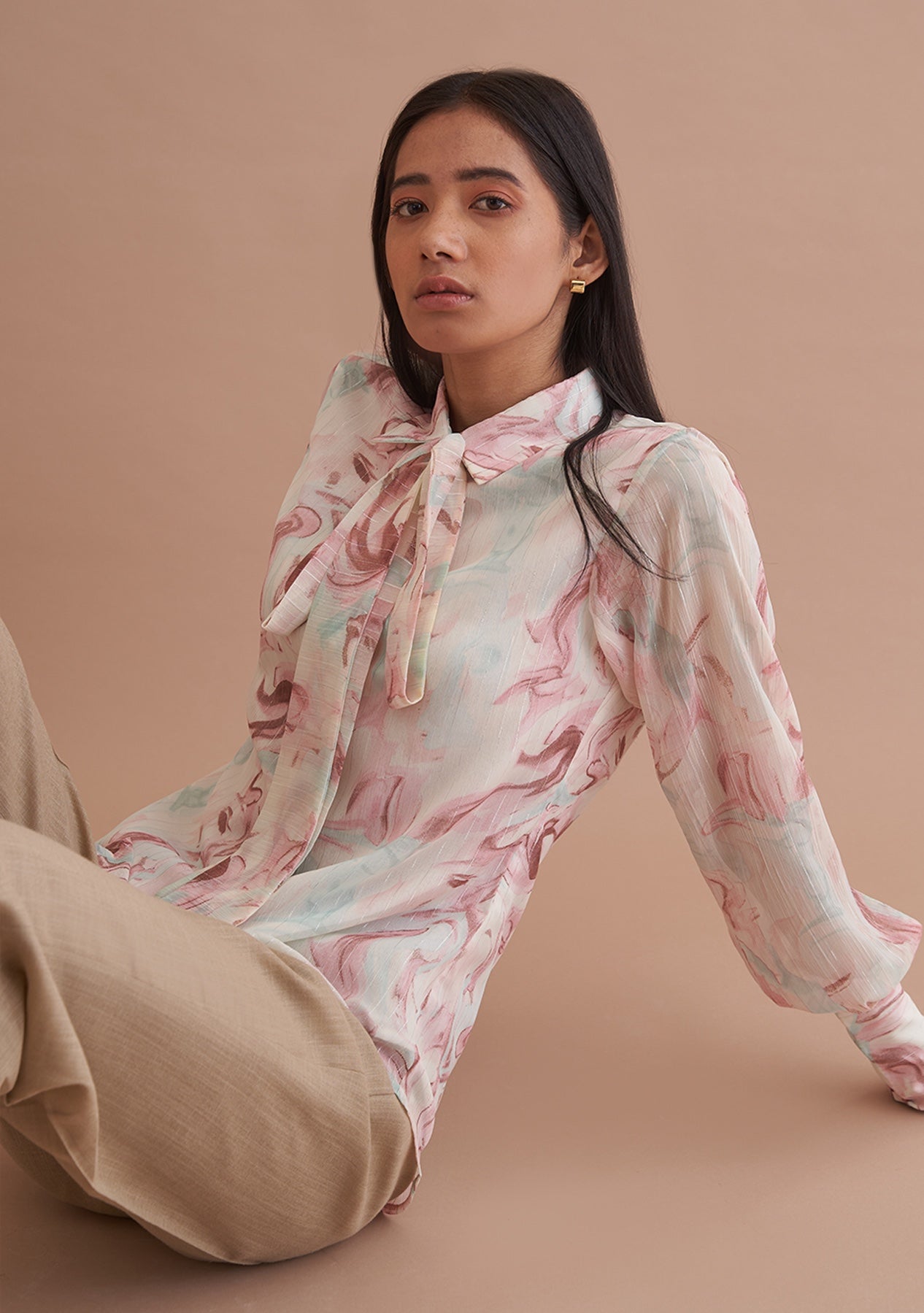 Amoshi Marbella Shirt - women dress online -marbleprint Š—– amoshi.in 