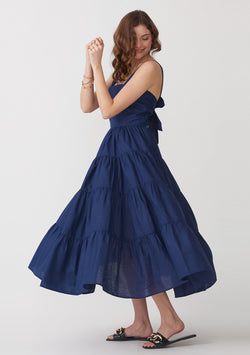 Sandy Tiered Dress (Navy Blue)