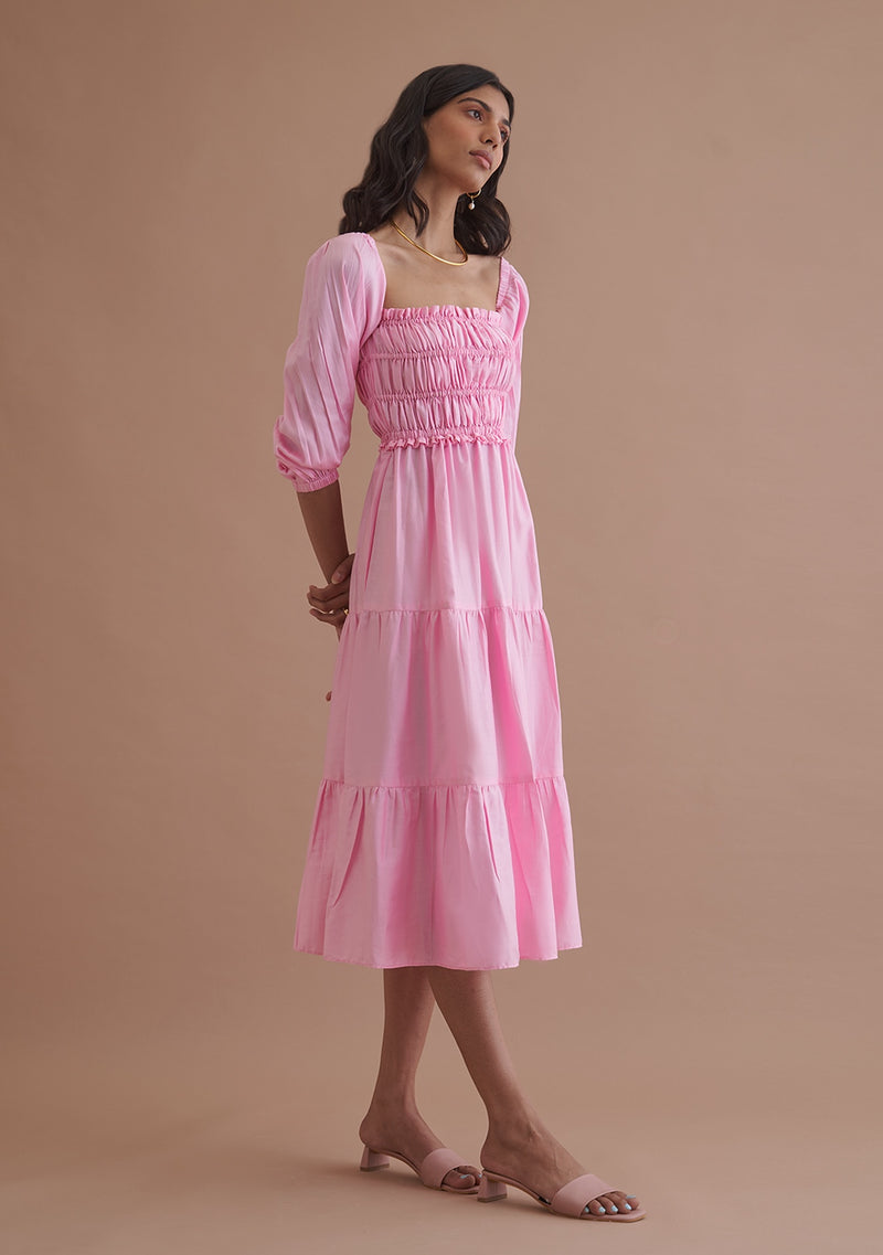 Amoshi Love Midi party wear Dress online - pink Š—– amoshi.in 