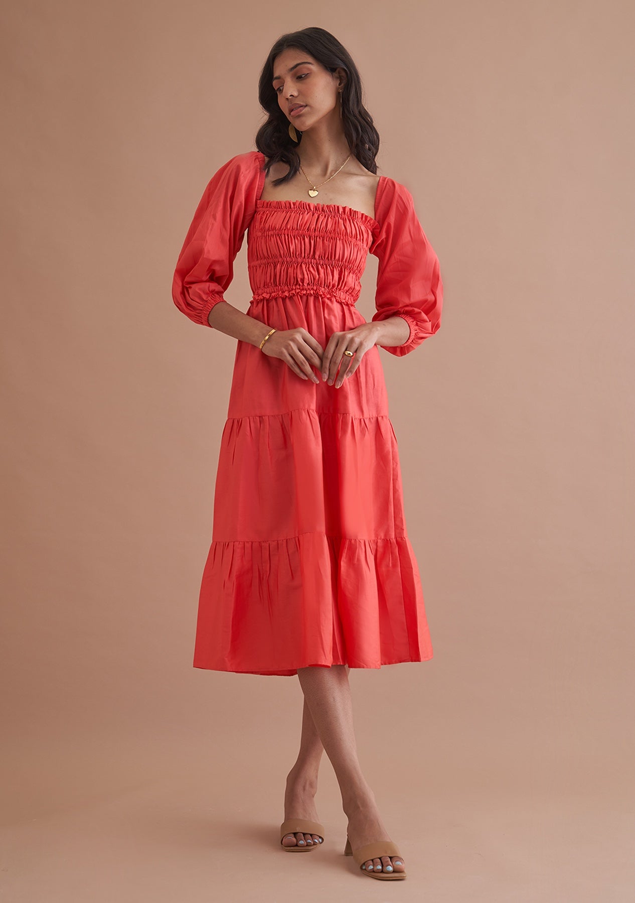 Amoshi Love Midi party wear Dress online - red Š—– amoshi.in 