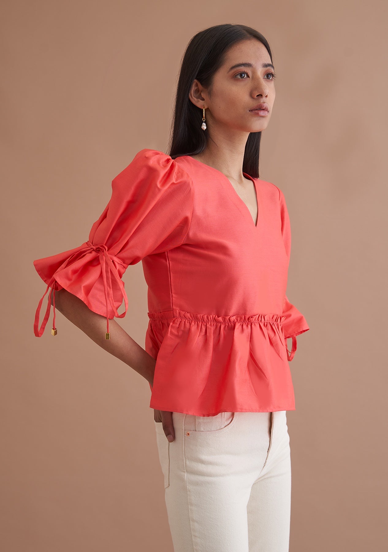 Amoshi Peplum Top - red Š—– amoshi.in 