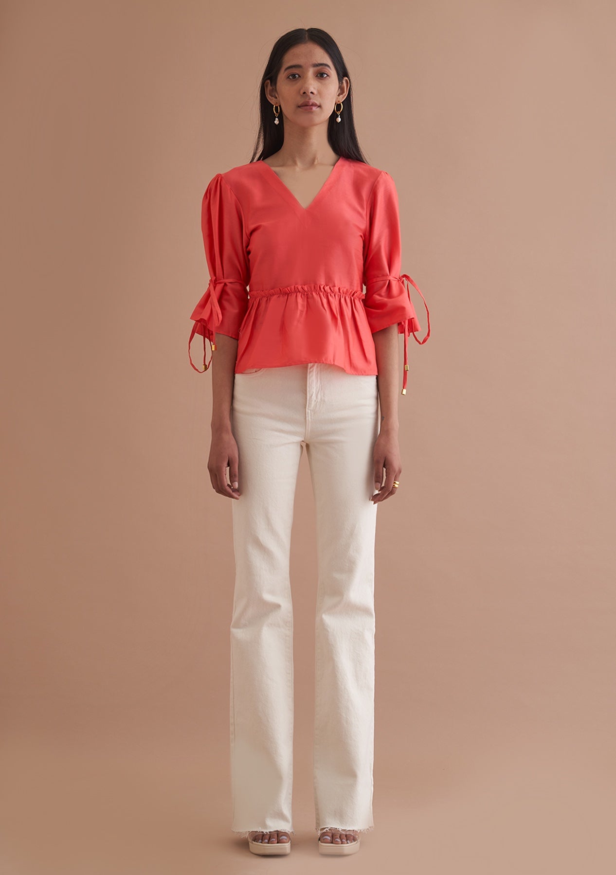 Amoshi Peplum Top - red Š—– amoshi.in 