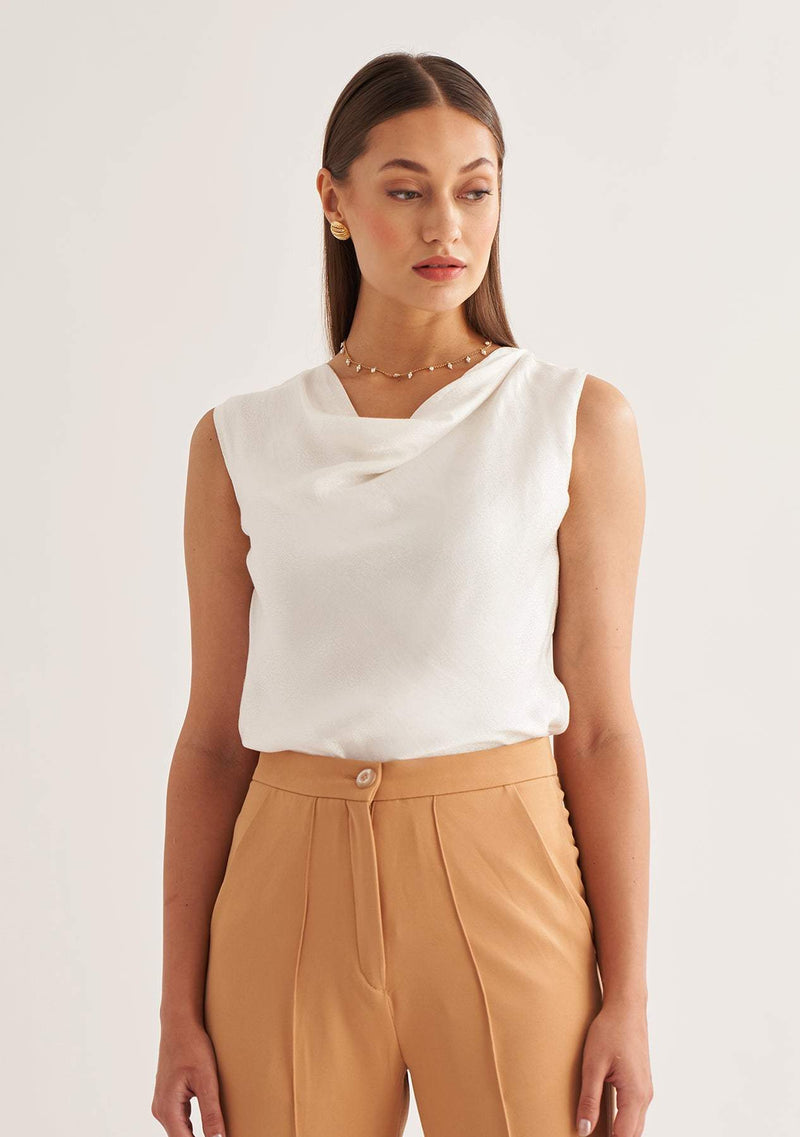 Serena Top-Amoshi-Asymmetric cowl sleeveless top