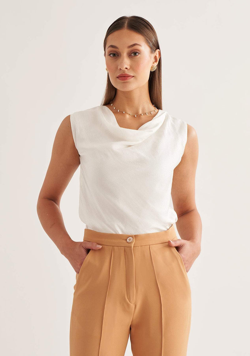 Serena Top-Amoshi-Asymmetric cowl sleeveless top