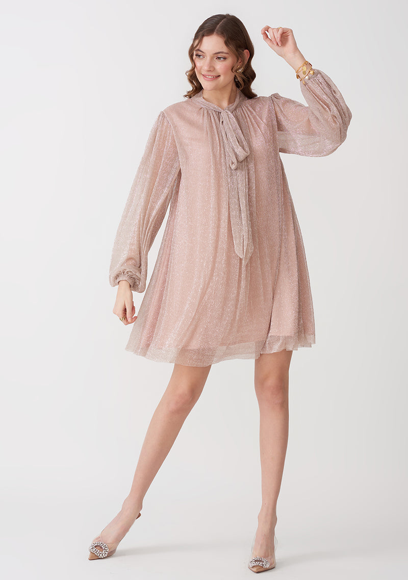 Francesca's Morgan Shimmer Wrap Mini Dress | CoolSprings Galleria