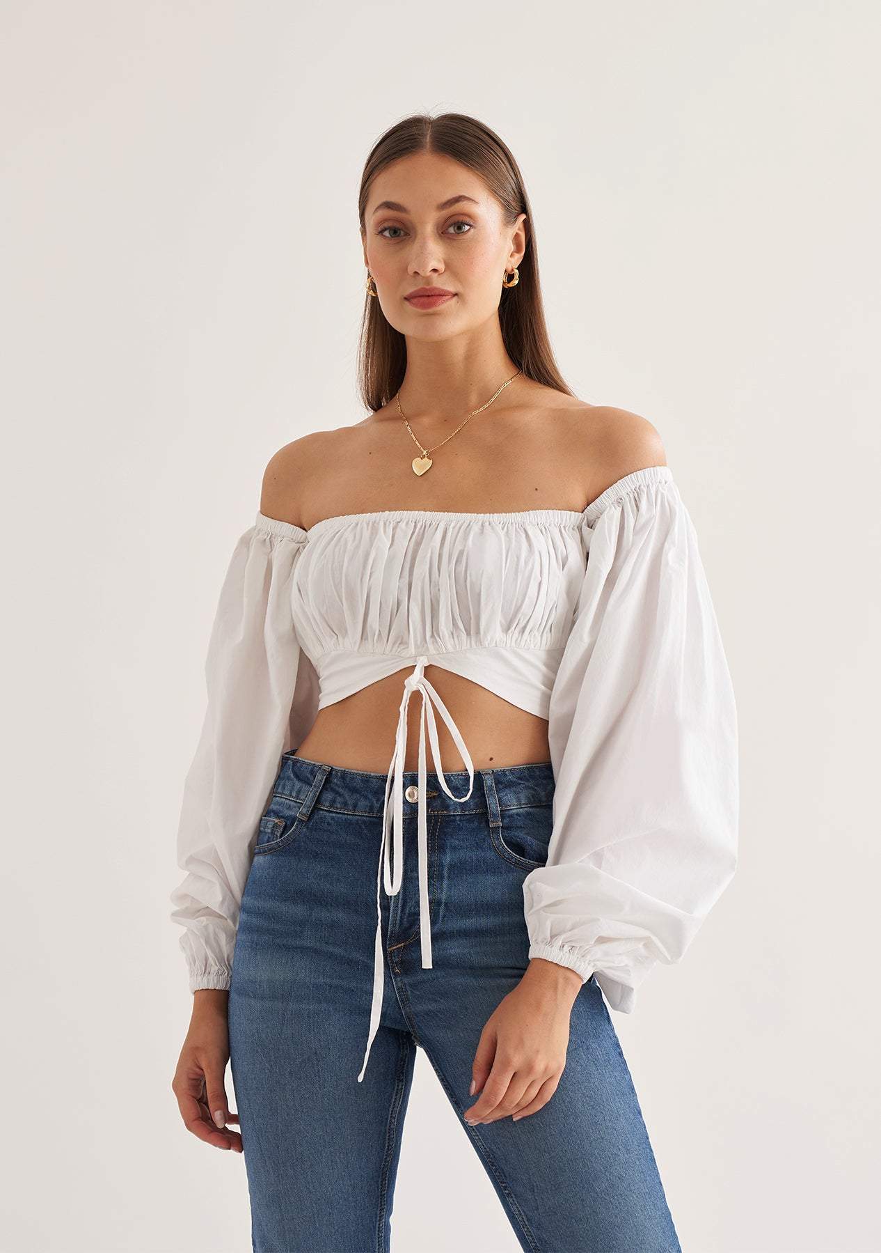 Taylor Top-Amoshi-Shirred crop top