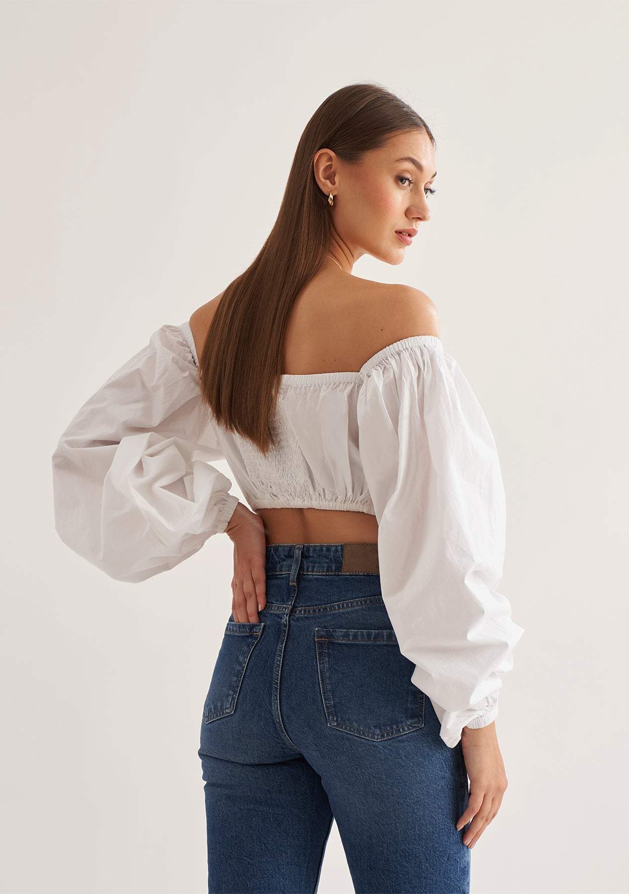 Taylor Top-Amoshi-Shirred crop top