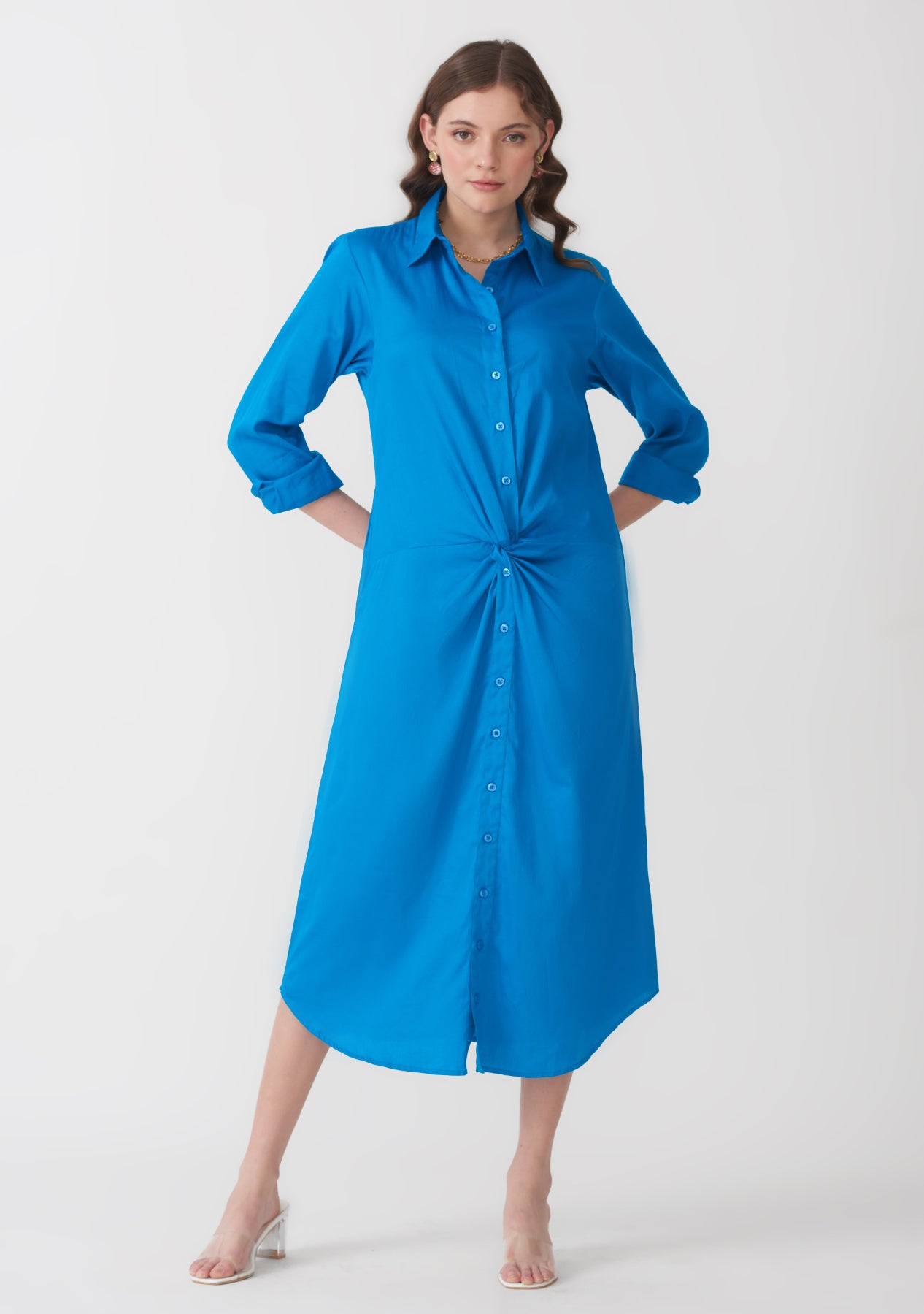 Mimi Midi Dress (Blue)