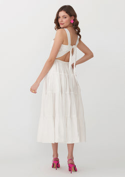 Sandy Tiered Dress (White)