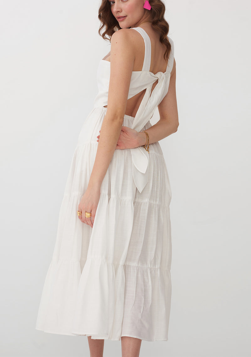 Sandy Tiered Dress (White)