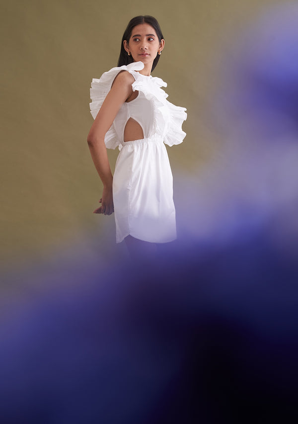 Amoshi Poppy Mini party wear Dress online - white Š—– amoshi.in    