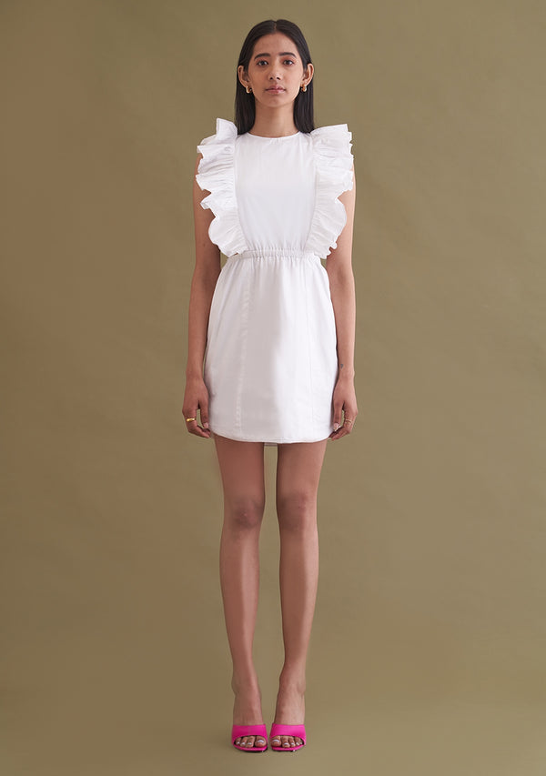 Amoshi Poppy Mini party wear Dress online - white Š—– amoshi.in    