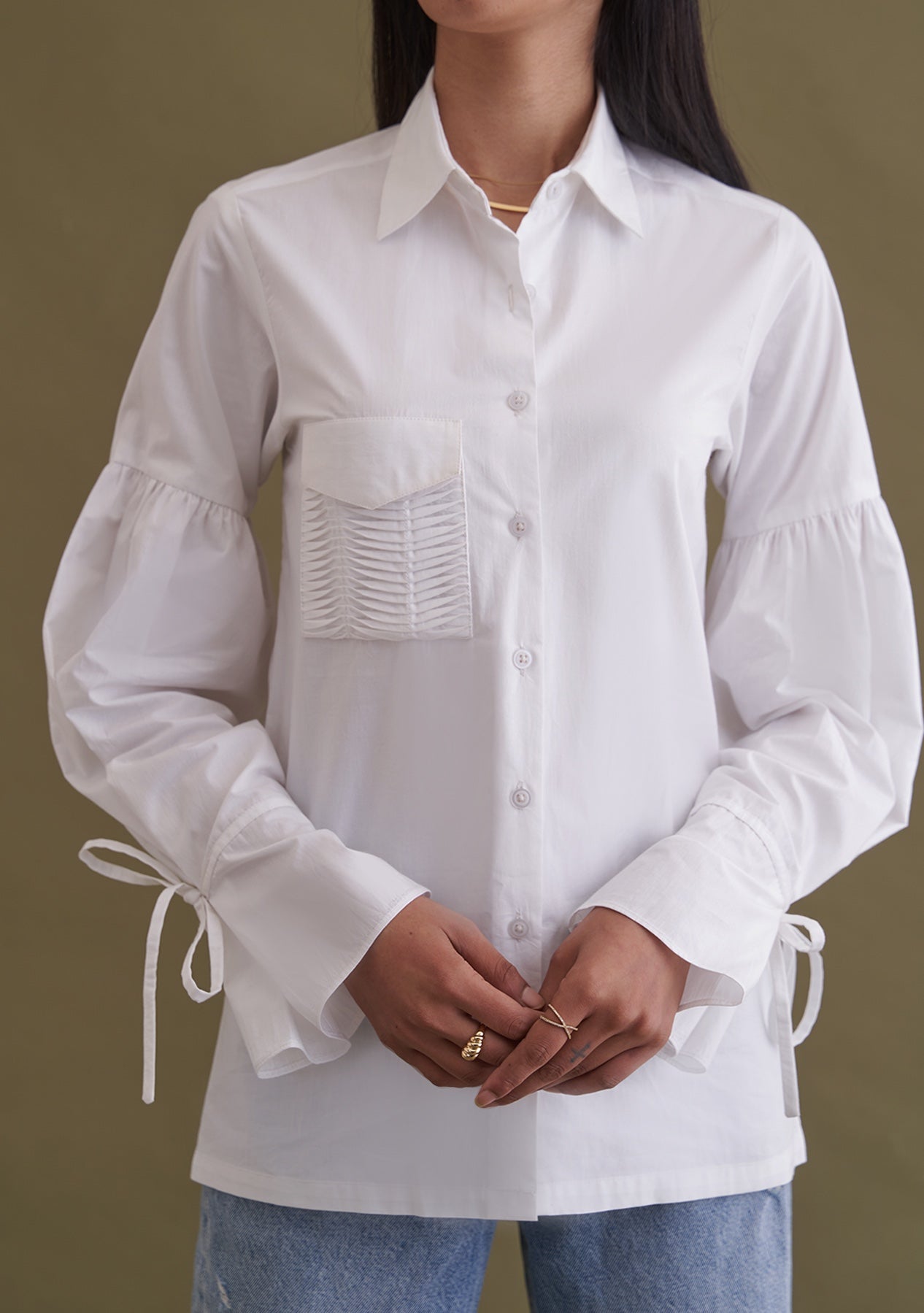 Amoshi Fave Shirt - floral dresses online - white Š—– amoshi.in